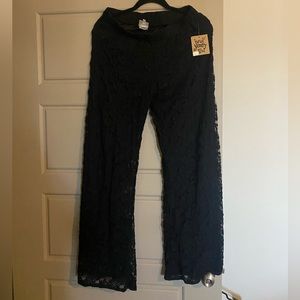 Black Lace Dress Pants